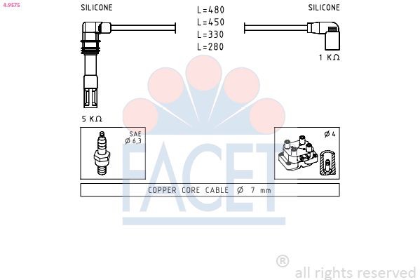 FACET Sonde de température, liquide de refroidissement UGS: 7.3100 à peu de frais