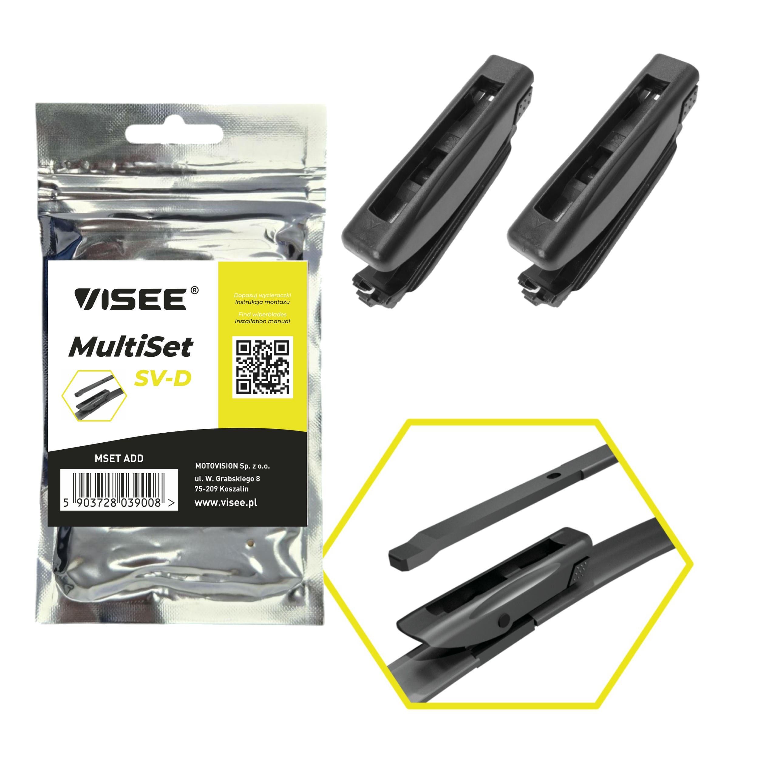 VISEE MSET ADD Adapter, Wischblatt MEGANE 1.6 16V 112 PS Benzin 2010