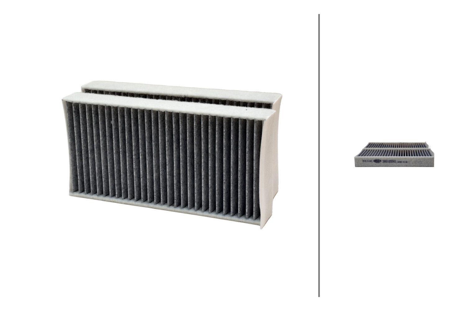 HELLA Pollenfilter Varenummer: 8ZC 366 120-561 billige