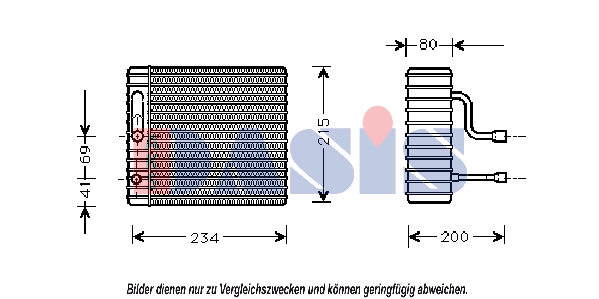 AKS DASIS Verdampfer, Klimaanlage Artikelnummer: 821470N kaufen