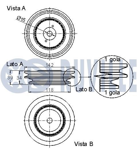 RUVILLE Kit de tête de cardan UGS: 75512S à peu de frais