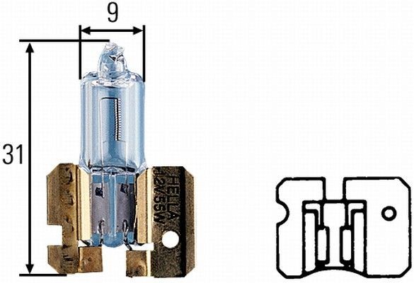 HELLA High beam bulb Article number: 8GH 002 857-121 cheaply