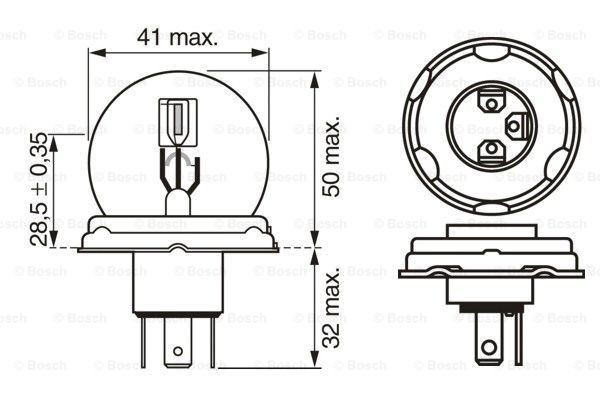 BOSCH High beam bulb Article number: 1 987 302 421 cheaply