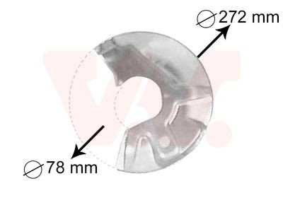 VAN WEZEL Lamiera paraspruzzi disco freno Numero articolo: 5823372 poco costoso