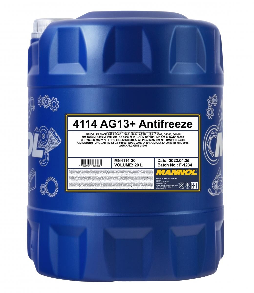 MANNOL Αντιψυκτική προστασία AG13+ Advanced αριθμός Άρθρου: MN4114-20 φθηνότερα