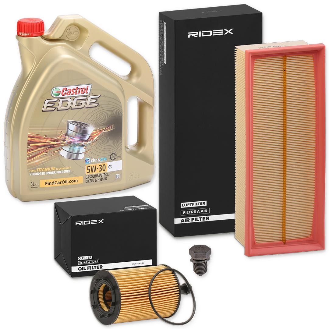RIDEX 100374T0024 Ölwechsel-Set mit Motoröl