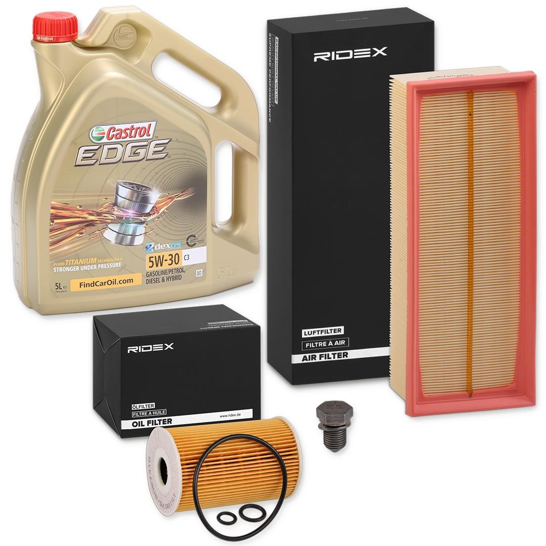RIDEX 100374T0026 Ölwechsel-Set mit Motoröl