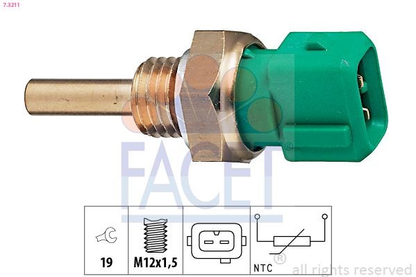 FACET Sensor, temperatura do líquido de refrigeração Número de artigo: 7.3211 baixo custo