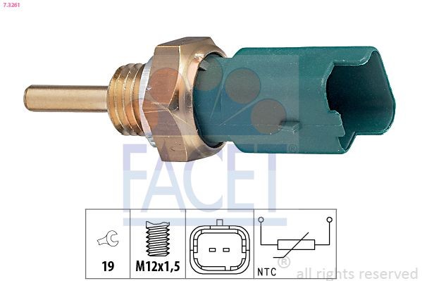 FACET Sensor, temperatura do líquido de refrigeração Número de artigo: 7.3261 baixo custo