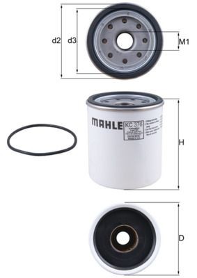 MAHLE Filtro de combustível Número de artigo: KC 376D baixo custo