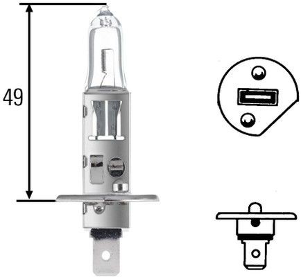 HELLA High beam bulb Article number: 8GH 002 089-501 cheaply