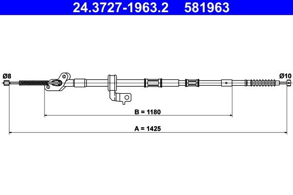 ATE 24.3727-1963.2 Handbremsseil