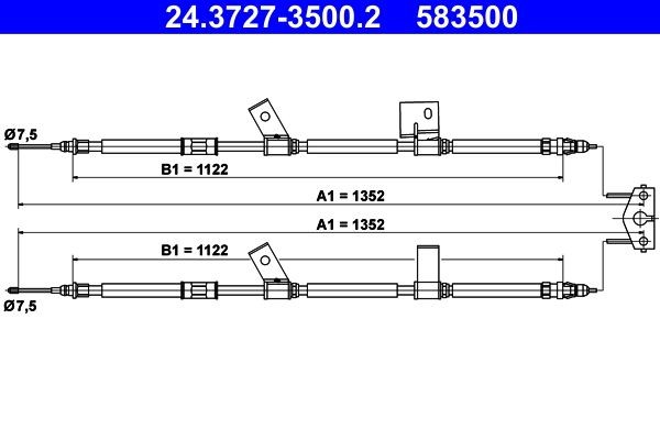 ATE 24.3727-3500.2 Handbremsseil