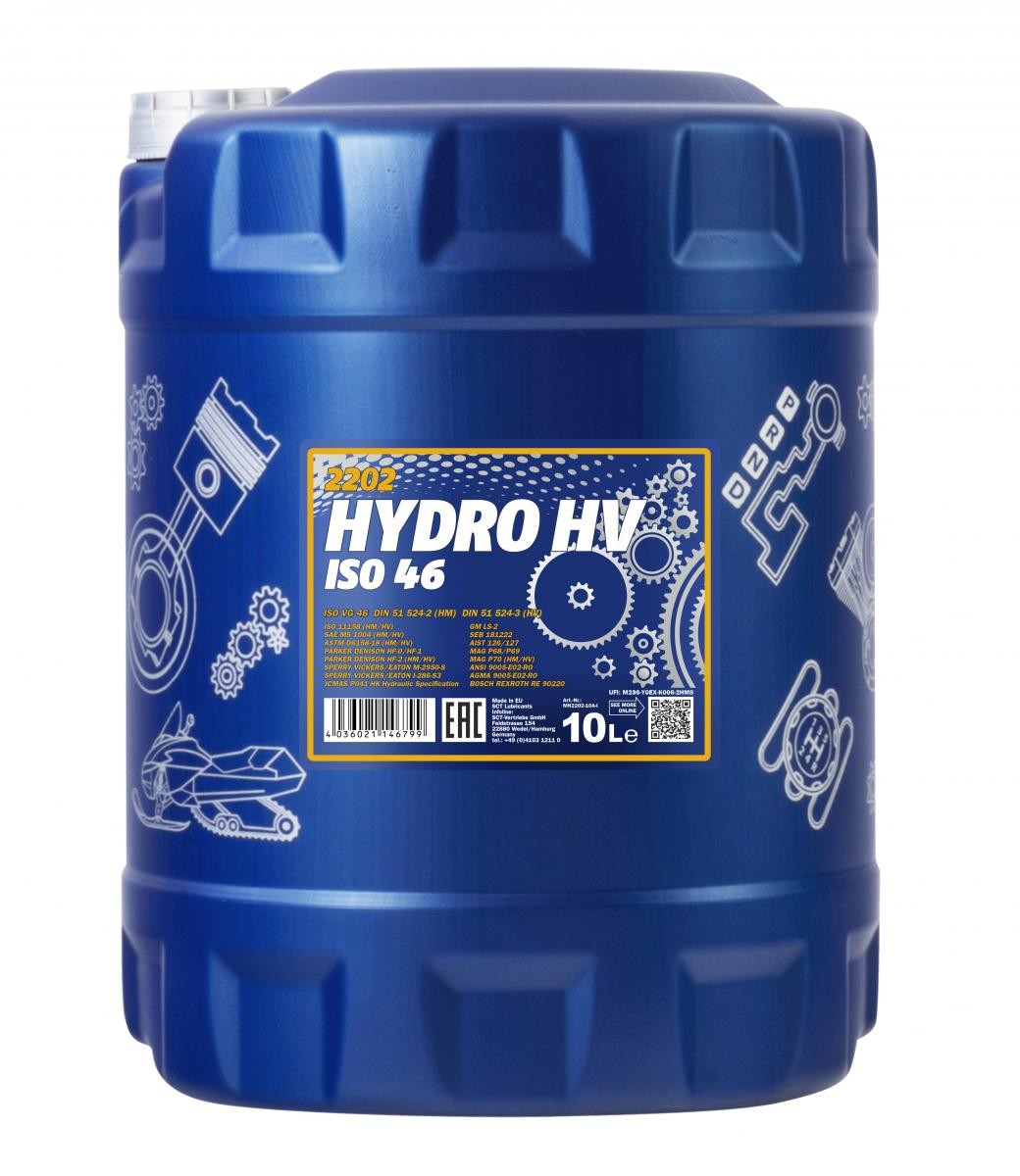 MANNOL Huile pour hydraulique central HYDRO HV ISO 46 UGS: MN2202-10 à peu de frais