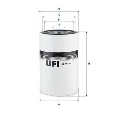 UFI Filtre hydraulique, direction UGS: 80.014.00 à peu de frais
