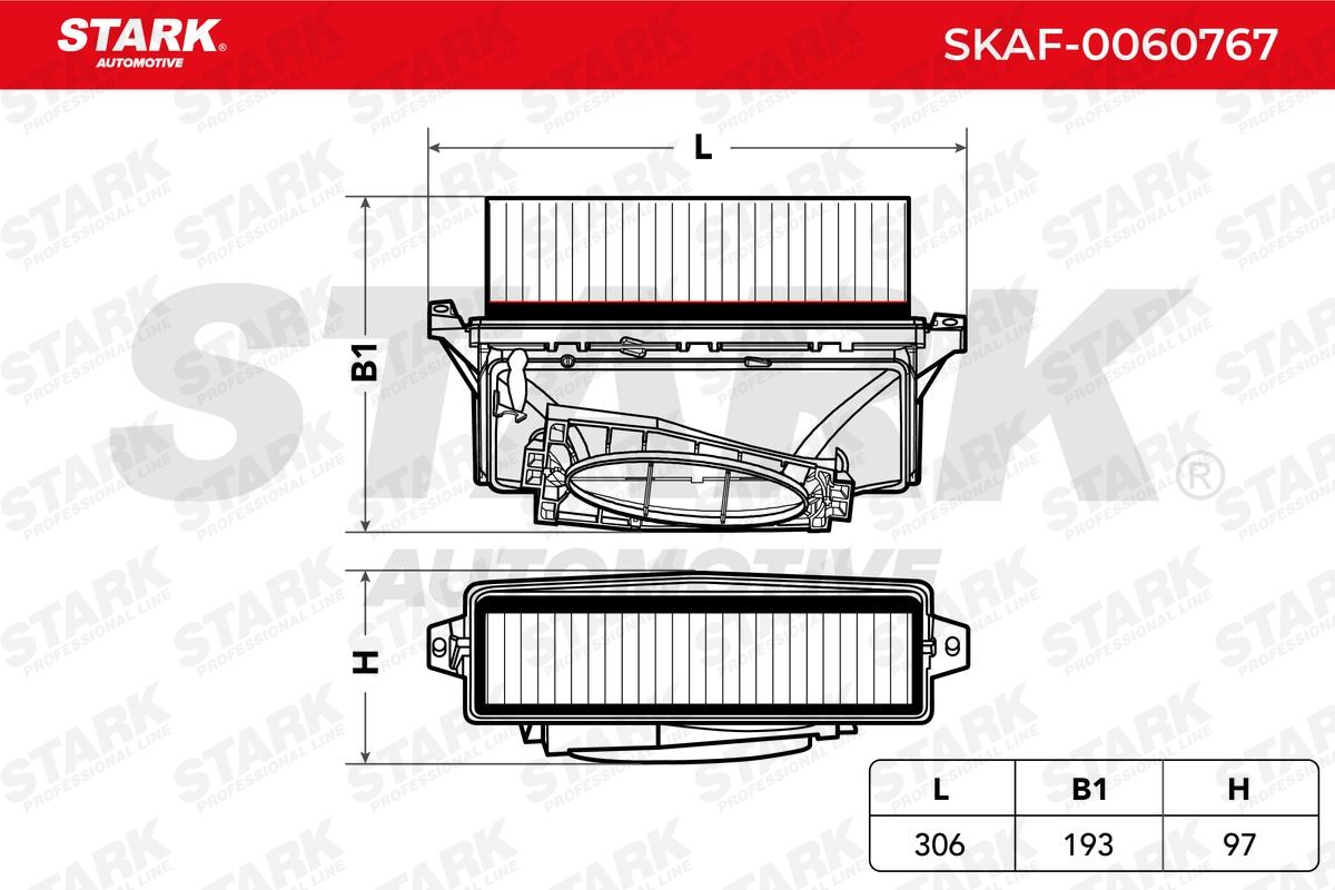 STARK Въздушен филтър артикулен номер: SKAF-0060767 евтино