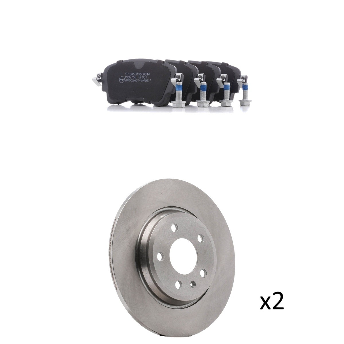 RIDEX 3405B3494 Bremsscheiben und -beläge