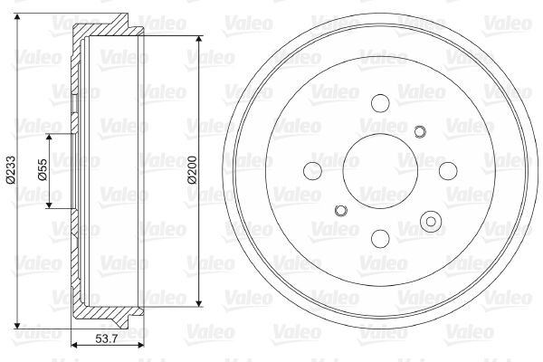 VALEO 237064 Bremstrommel