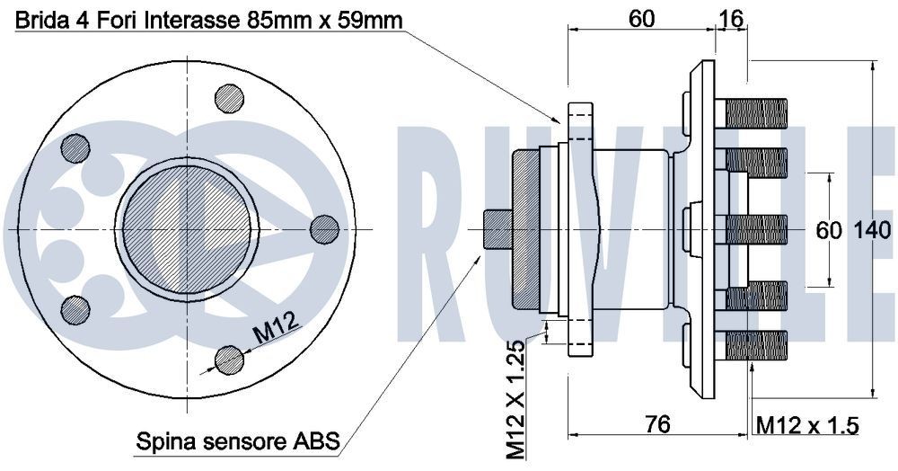 RUVILLE 55101 Spannrolle, Keilrippenriemen