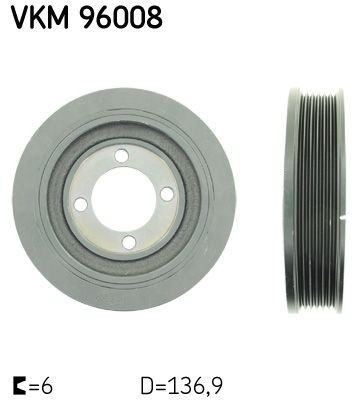 SKF Crankshaft pulley Article number: VKM 96008 cheaply