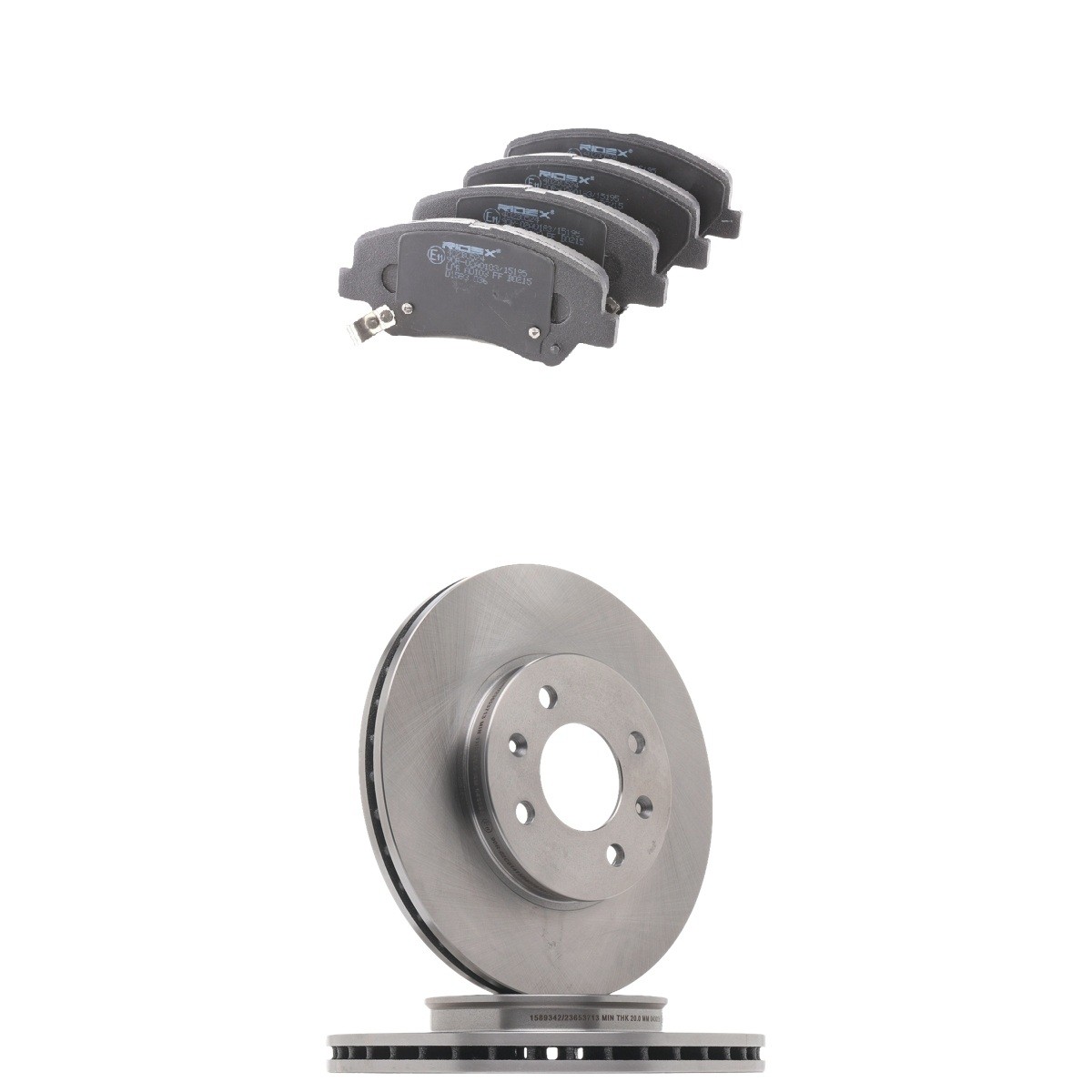 RIDEX Brake discs and pads set Article number: 3405B3410 cheaply