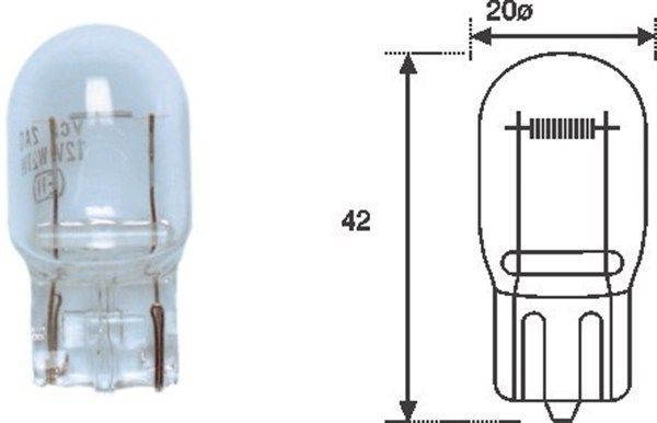MAGNETI MARELLI Glödlampa, baklykta Artikelnummer: 002052200000 billigt