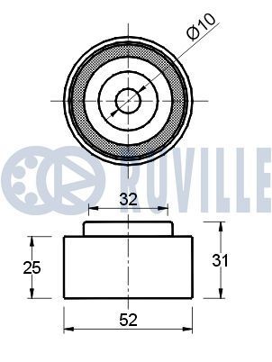 RUVILLE 55029 Spannrolle, Keilrippenriemen