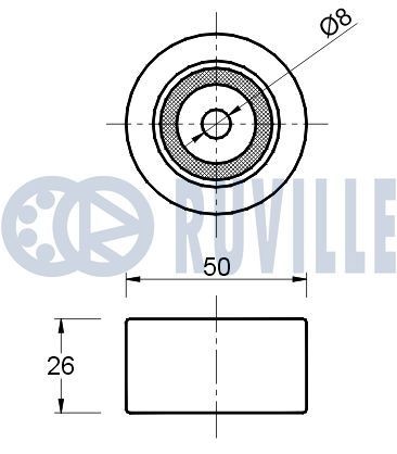 RUVILLE 55083 Spannrolle, Keilrippenriemen