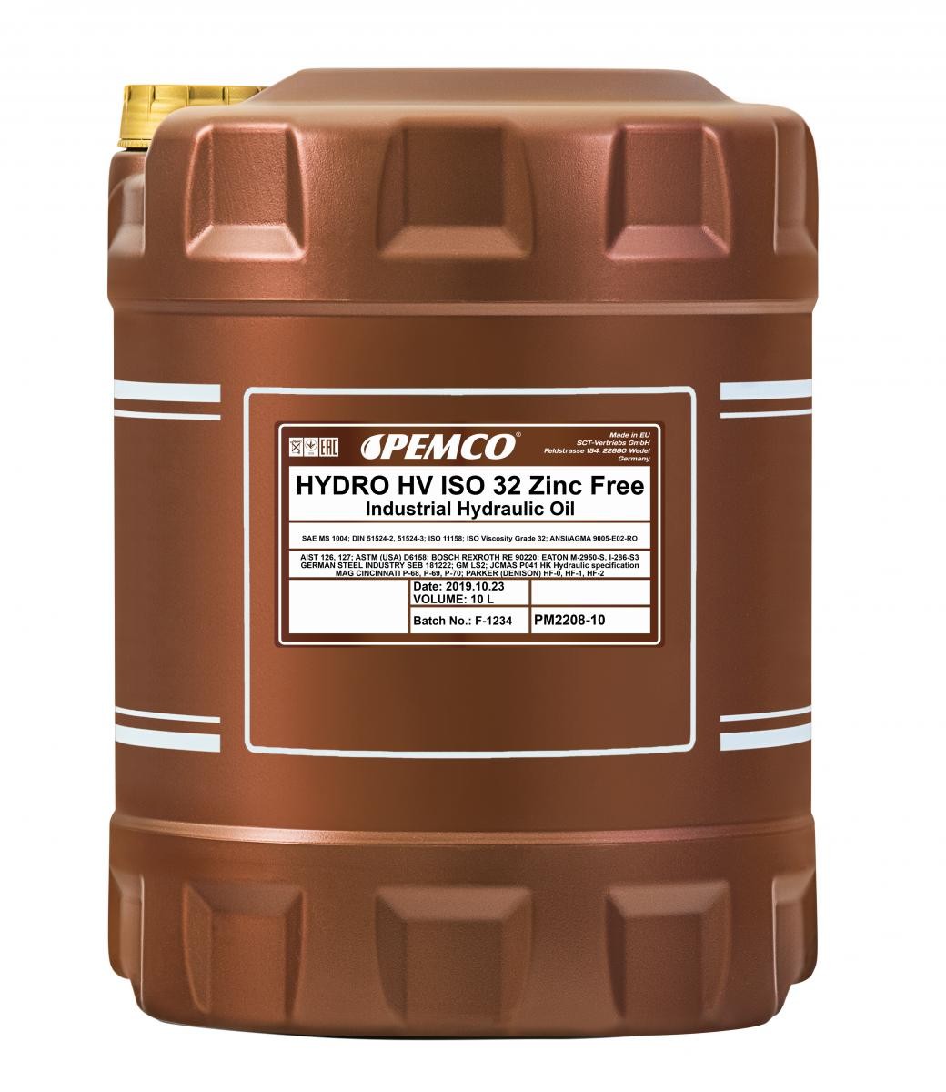 PEMCO Hydrauliköl Hydro HV Zinc Free Artikelnummer: PM2208-10 kaufen