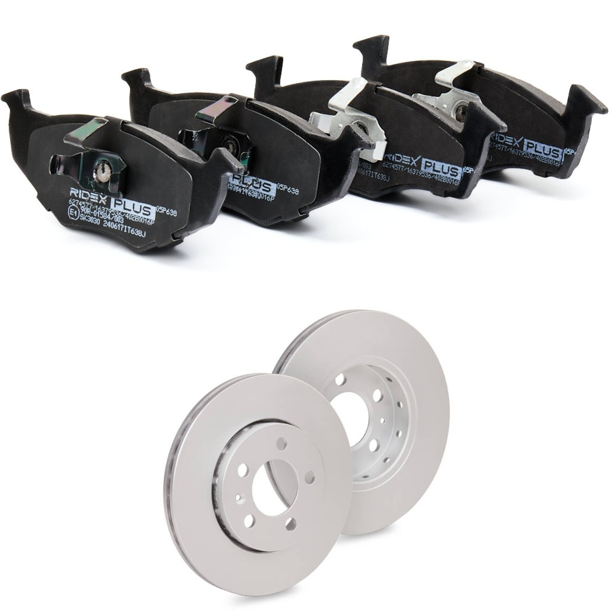 RIDEX PLUS Brake discs and pads set Article number: 3405B1019P cheaply