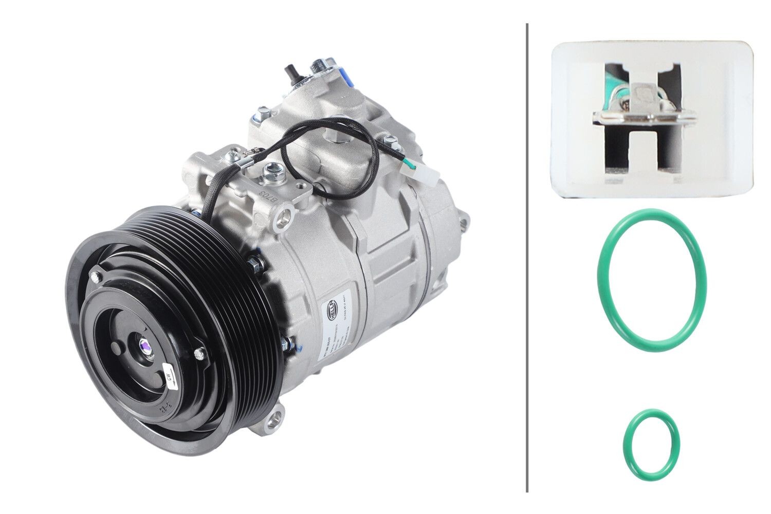 HELLA Compresor, aire acondicionado Número de artículo: 8FK 366 200-071 a buen precio
