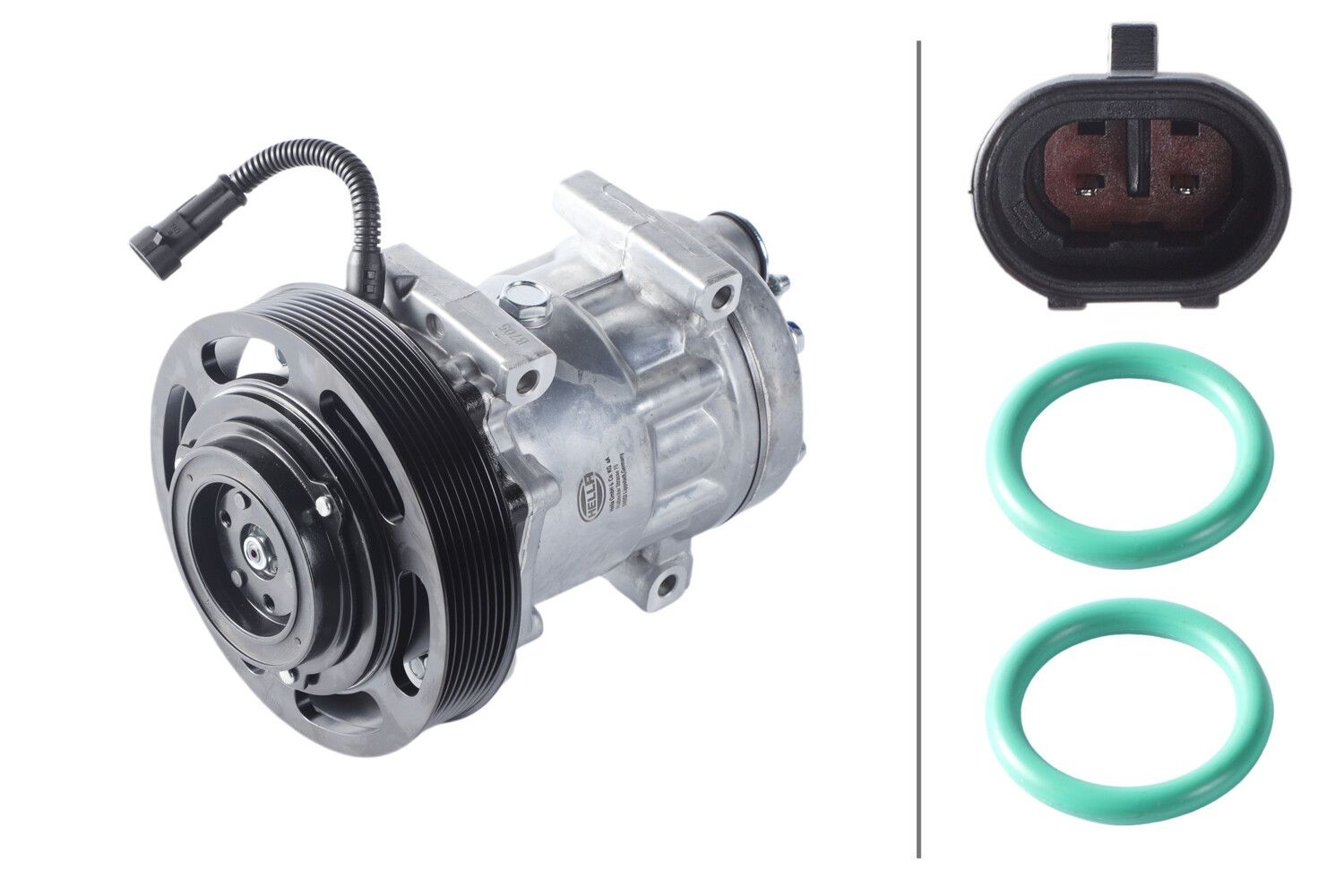 HELLA Compresor, aire acondicionado Número de artículo: 8FK 366 200-081 a buen precio