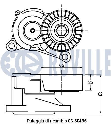 RUVILLE Water Pump + V-Ribbed Belt Kit Article number: 55178801 cheaply