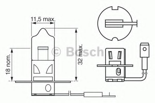 BOSCH High beam bulb Article number: 1 987 302 033 cheaply