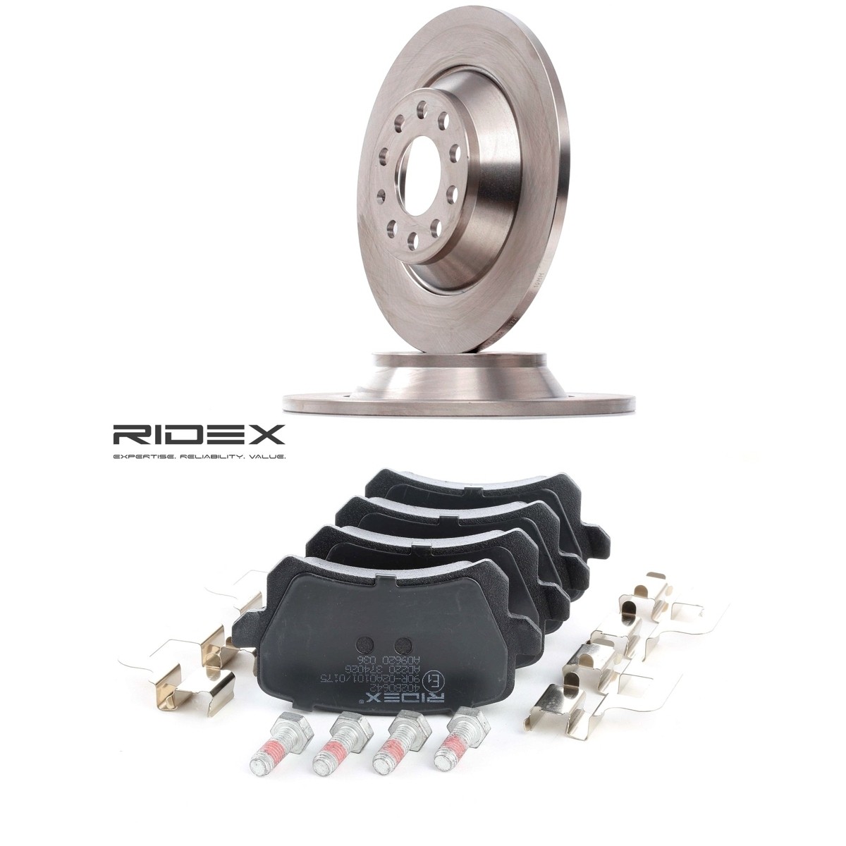 RIDEX Brake discs and pads set Article number: 3405B3412 cheaply