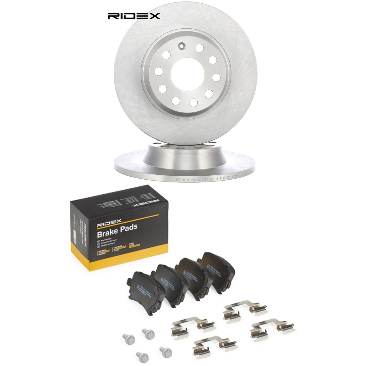 RIDEX Brake discs and pads set Article number: 3405B3413 cheaply