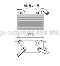 AVA COOLING SYSTEMS Radiateur d'huile de boite de vitesse automatique UGS: VW3310 à peu de frais
