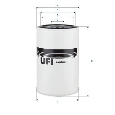 UFI Filtre hydraulique, direction UGS: 80.016.00 à peu de frais