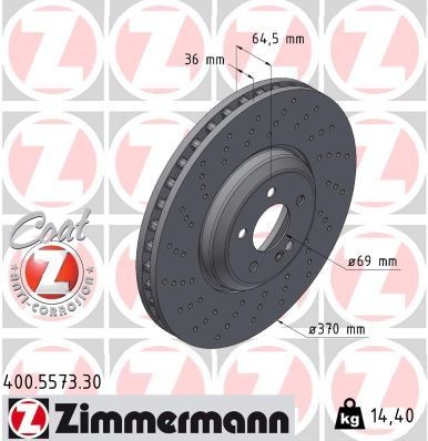 ZIMMERMANN Disque de frein UGS: 400.5573.30 à peu de frais