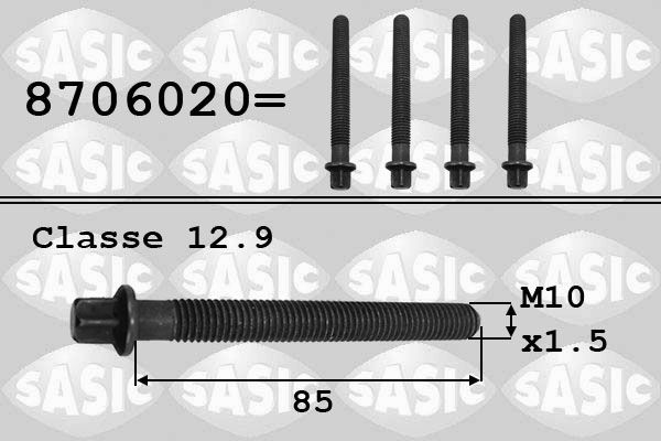 SASIC 8706020 Schraubensatz, Riemenscheibe-Kurbelwelle