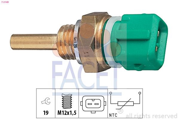 FACET Kühlmitteltemperatursensor Artikelnummer: 7.3149 kaufen