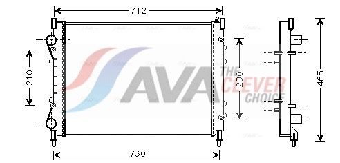 AVA COOLING SYSTEMS Radiateur d'huile de boite de vitesse automatique UGS: HY3153 à peu de frais