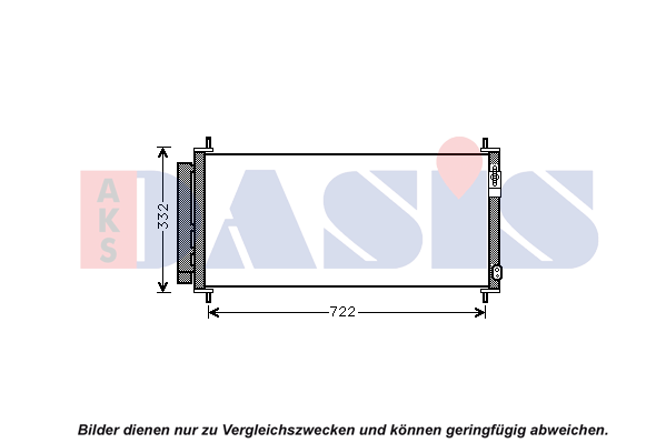 AKS DASIS Klimakondensator Artikelnummer: 121850N kaufen