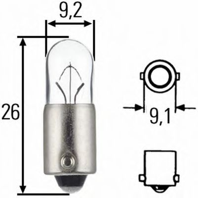 HELLA Glödlampa, parkeringsljus Artikelnummer: 8GP 002 067-013 billigt
