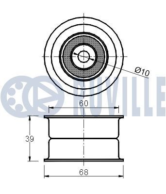 RUVILLE 55038 Spannrolle, Keilrippenriemen